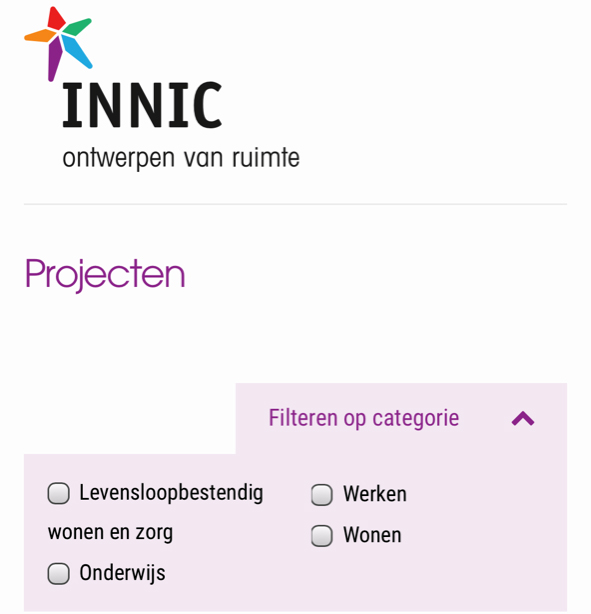 Filter op projecten